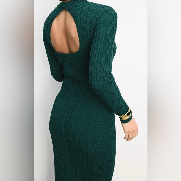 Ronny Kobo Collection Dresses & Skirts - Ronny Kobo Collection Elegant Cut Out Back Midi Sweater Dress